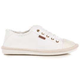 Seastar Sneakers med snøre, espadriller hvid