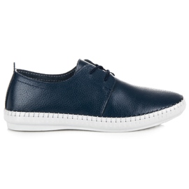 Vinceza Lyse læder bundet sneakers blå