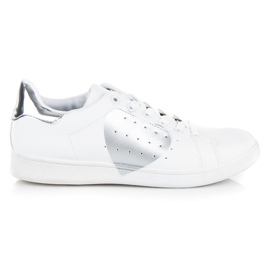 Hvide sneakers med hjerte
