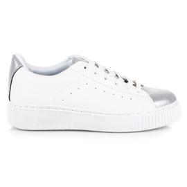 Snake Print Tied Sneakers hvid