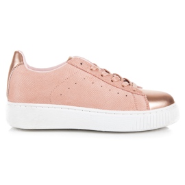 Snake Print Tied Sneakers lyserød
