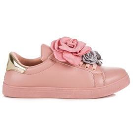 Pink Flowers sneakers lyserød