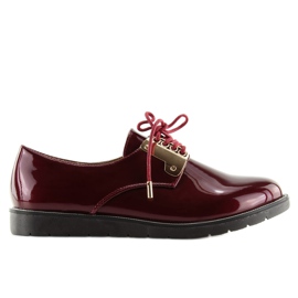 Snøremokkasiner Burgundy Wh-1H184 Rød