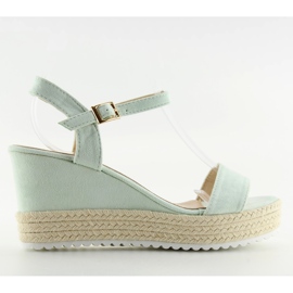 Kilesandaler akvamarin espadriller R120P L.GRØN