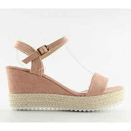 Sandaler på kiler, lyserøde espadriller