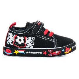 American Club Sneakers med elastik til drenge sort