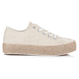 Beige Espadriller På Indbindingen