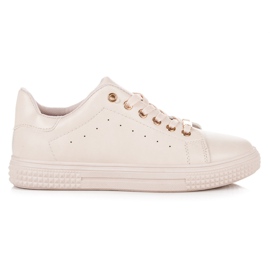 Bindede sneakers brun