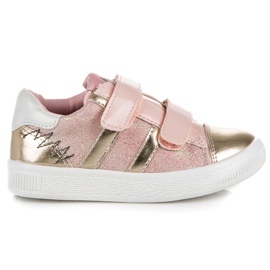 American Club Amerikanske klubsneakers med glitter gul