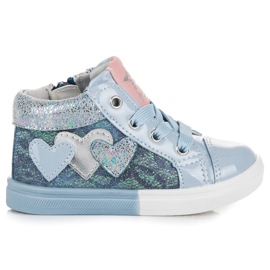 American Club sneakers med hjerter blå