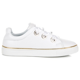 American Club Amerikanske klubsneakers med bånd hvid