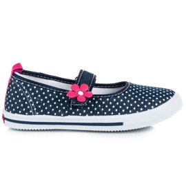 American Club Denim sneakers i polka-dot amerikansk klub blå