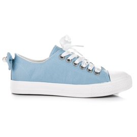 Stilfulde sneakers med ornamenter blå