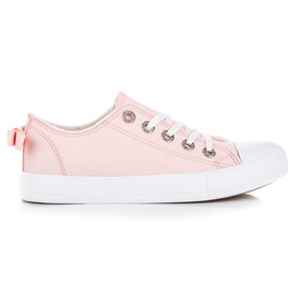 Pink sneakers med sløjfe lyserød