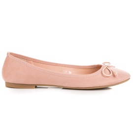Seastar Pink ruskind ballerinaer lyserød