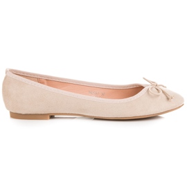 Seastar Beige ruskindsballerinaer