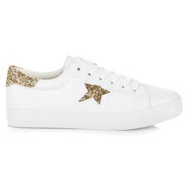 Hvide sneakers med glimmer