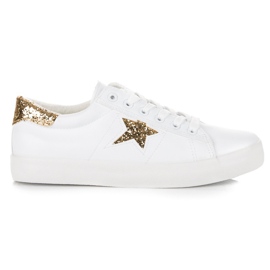 Hvide sneakers med glitter