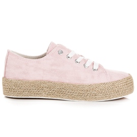 Pink espadriller på bindet lyserød