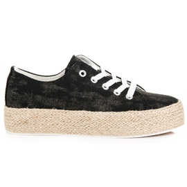 Sorte Espadriller På Indbindingen