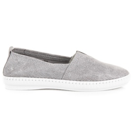 VINCEZA læder slipons grå