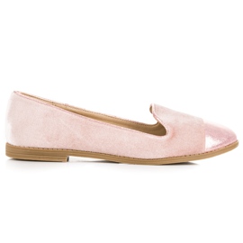 W.S. Shoes Pink velour ballerinaer lyserød