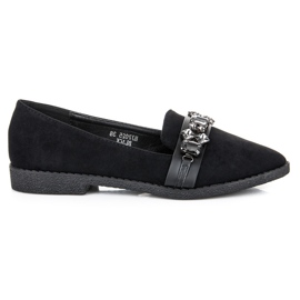 Sweet Shoes Ruskinds loafers med krystaller sort