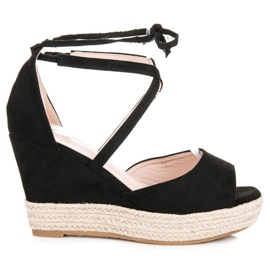 Seastar Bundne espadriller på kilen sort