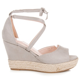 Seastar Bundne espadriller på kilen grå