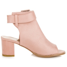 Seastar Pink peep toe støvler lyserød