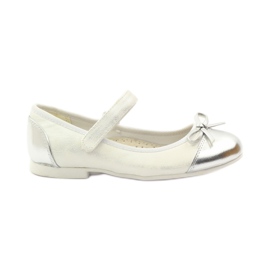 American Club Velcro ballerina pumps American 14297 grå hvid