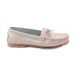 Læder loafers med sløjfe Filippo 004 lyserød