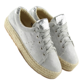Grå espadrilles sneakers BB01P Sølvgrå