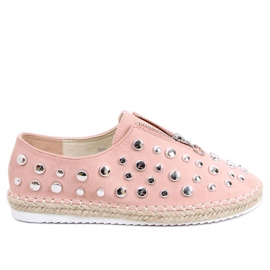 Espadriller med pink studs 9039-28 Pink lyserød