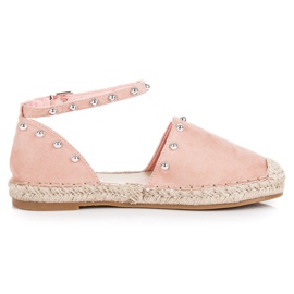Seastar Flade espadrillesandaler lyserød brun