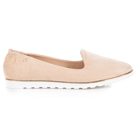Vices Slip-on ruskind ballerinaer skruestik brun