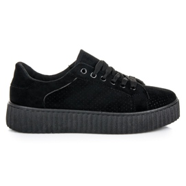 Seastar Suede sneakers på platformen sort
