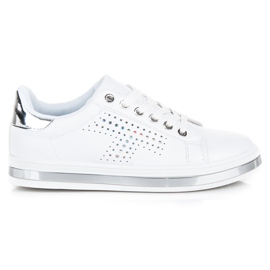 Hvide sneakers med hologram