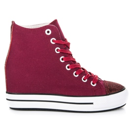 L&H High Wedge sneakers rød