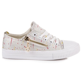 Skinnende børns sneakers grå