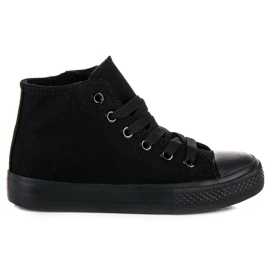 Sneakers over anklen med lynlås sort
