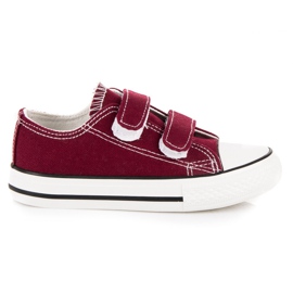 Børns Sneakers med Velcro Bordeaux flerfarvet rød