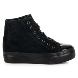 L&H Wedge og platform sneakers sort