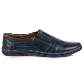 Slip-on sko af lucca læder blå