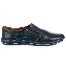 Slip-on sko af lucca læder blå