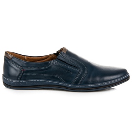 Slip-on sko af lucca læder blå