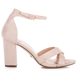 Seastar Beige højhælede sandaler