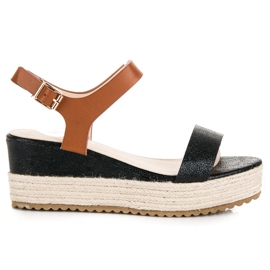 Seastar Wedge espadrilles sandaler sort