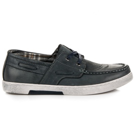 New age læder loafers grå