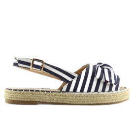 Sandaler espadriller med marineblå striber marine blå